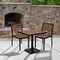 Flash Furniture Faux Teak Outdoor Patio Table and Chair Set XU-DG-10456033-GG - alternate 8